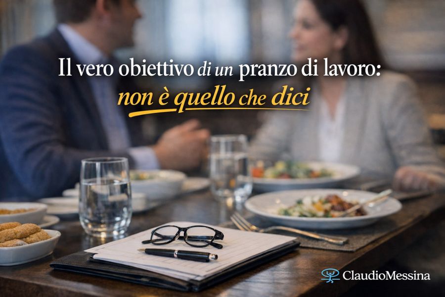 Il vero obiettivo di un pranzo di lavoro non è quello che dici