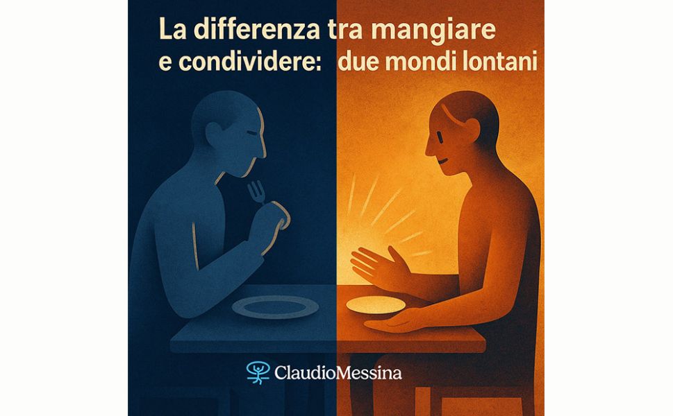 La differenza tra mangiare e condividere: due mondi lontani