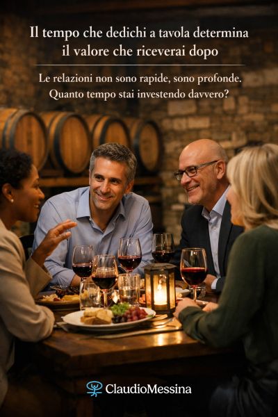 Il tempo che dedichi a tavola determina il valore che riceverai dopo
