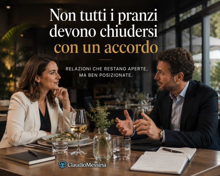 Non tutti i pranzi devono chiudersi con un accordo
