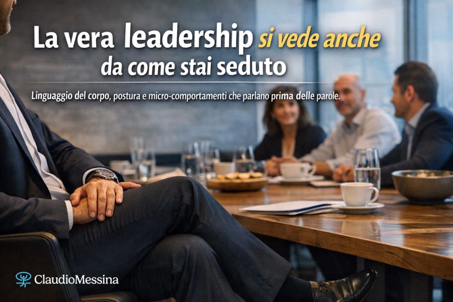 La vera leadership si vede anche da come stai seduto