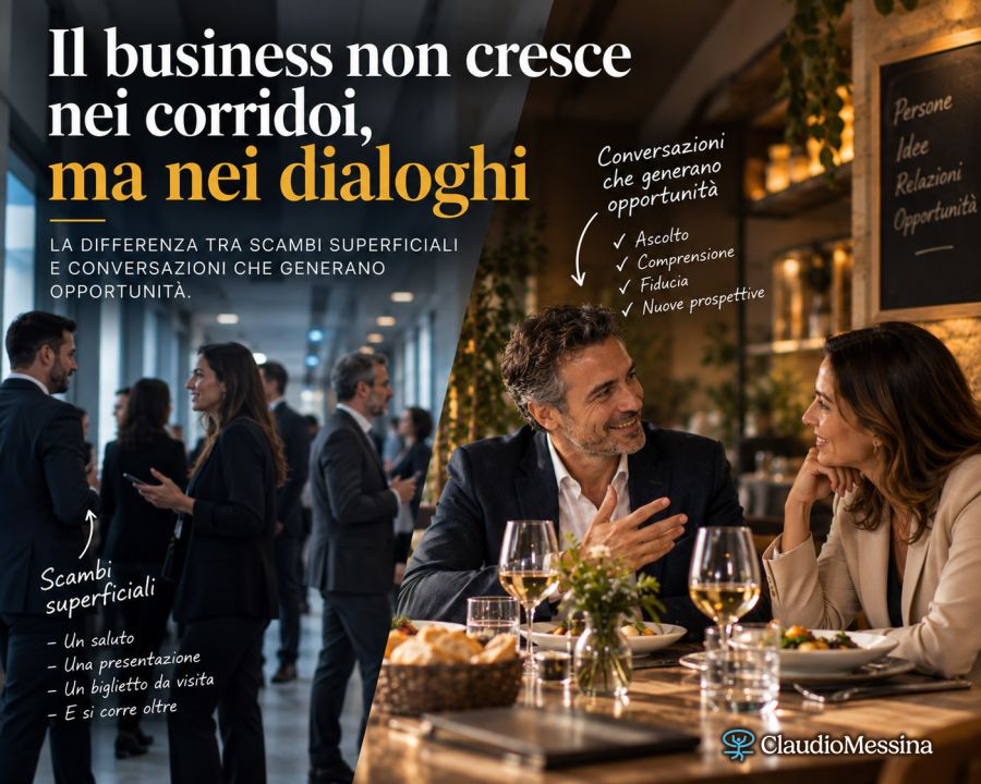 Il business non cresce nei corridoi, ma nei dialoghi